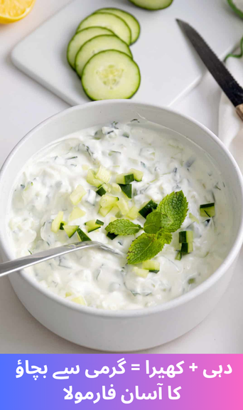 Yogurt + cucumber = simple formula for heat protection
